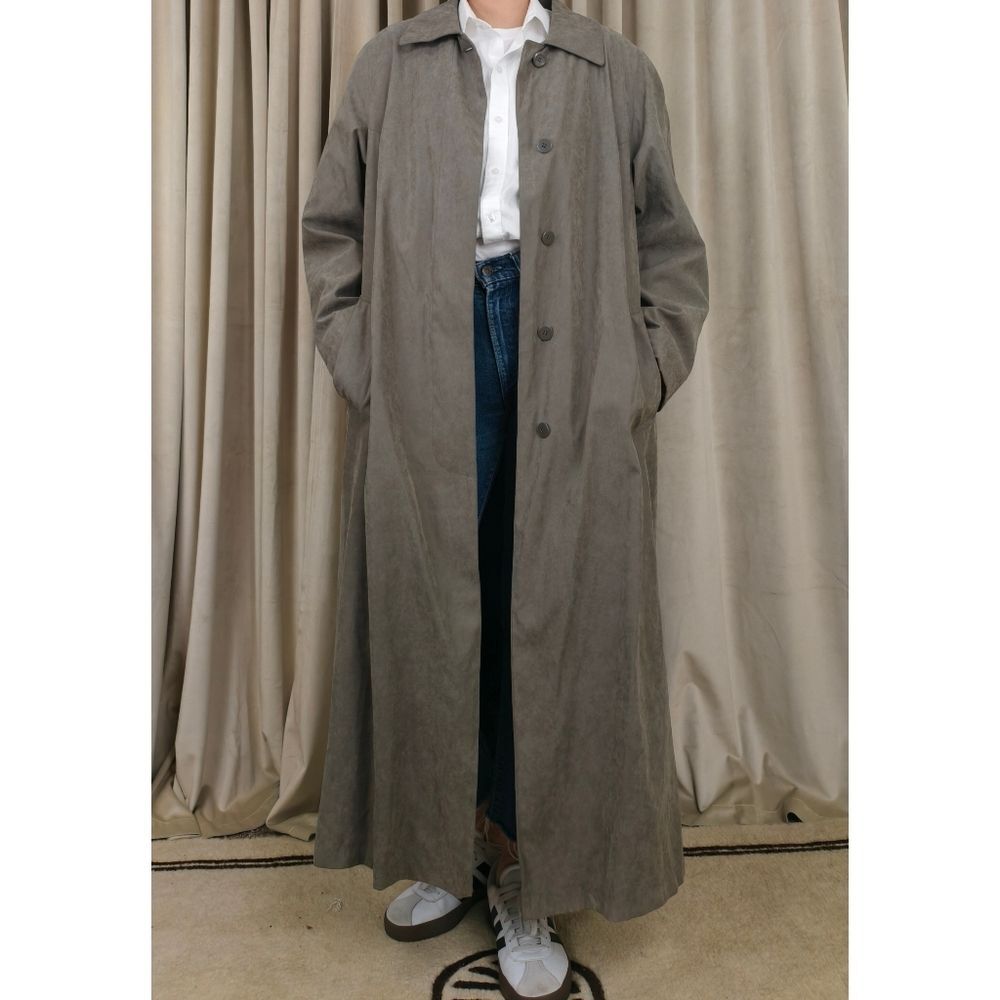Vintage FSL Gray Full Length Trench Coat with Detachable Lining